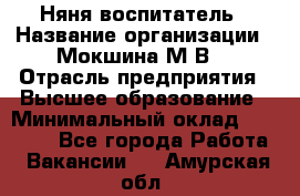 Няня-воспитатель › Название организации ­ Мокшина М.В. › Отрасль предприятия ­ Высшее образование › Минимальный оклад ­ 24 000 - Все города Работа » Вакансии   . Амурская обл.